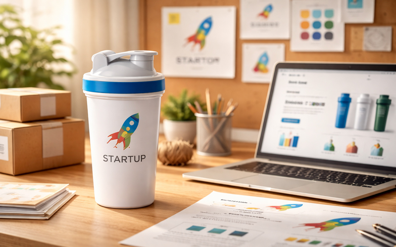 E-Commerce Startup mit eigenen Trinkflaschen
