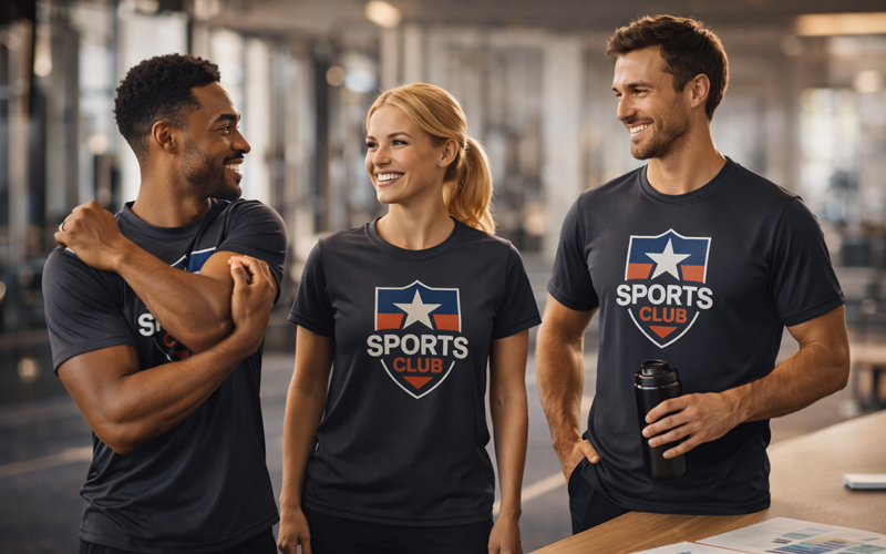 Sportverein mit gebrandeter Sportbekleidung